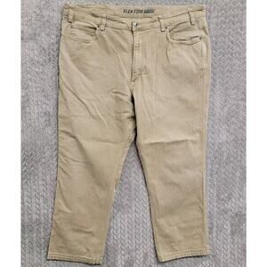 Duluth Trading Co Men's 43x30*‎ Desert Khaki Flex Fire Hose Relaxed Fit 5-Pocket